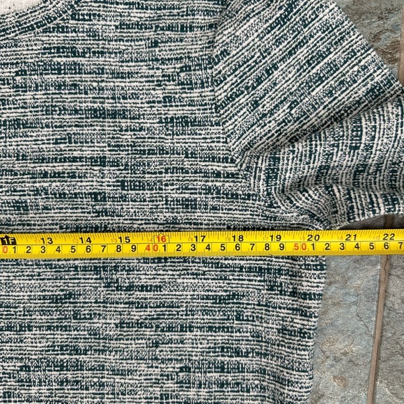 Talbots Knit Pullover Top Textured Size Large Cotton Green Button Long Sleeve - Picture 5 of 7